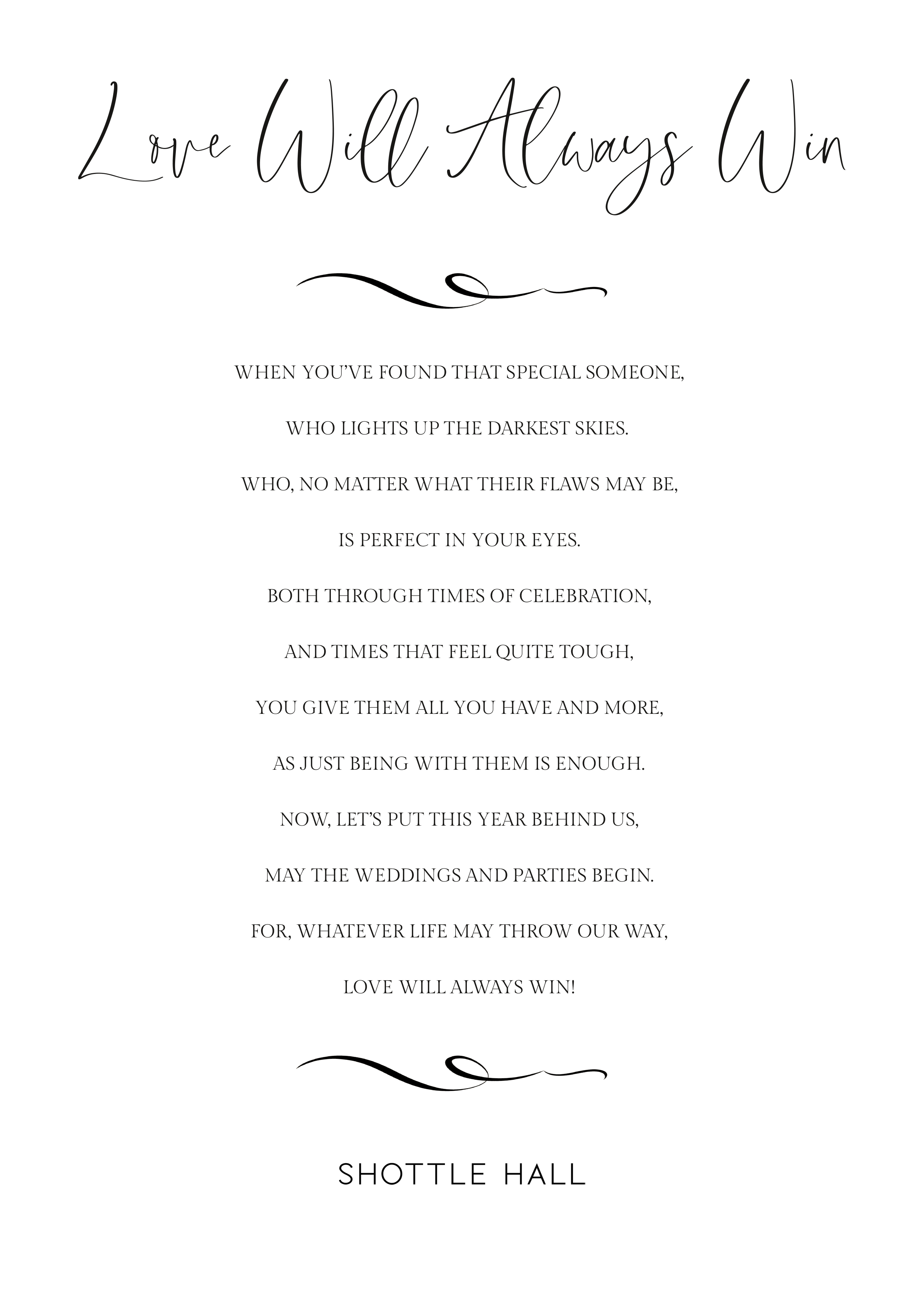 Love Will Always Win